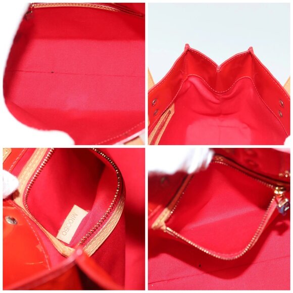 LOUIS VUITTON Monogram Vernis Reade PM Hand Bag Red Rouge M91088 LV Auth 140205 - Picture 15 of 16